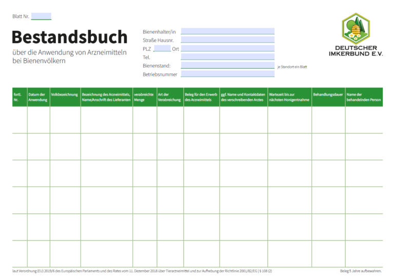 Neues Tierarzneimittelgesetz tritt in Kraft Imkerverein Aschendorf